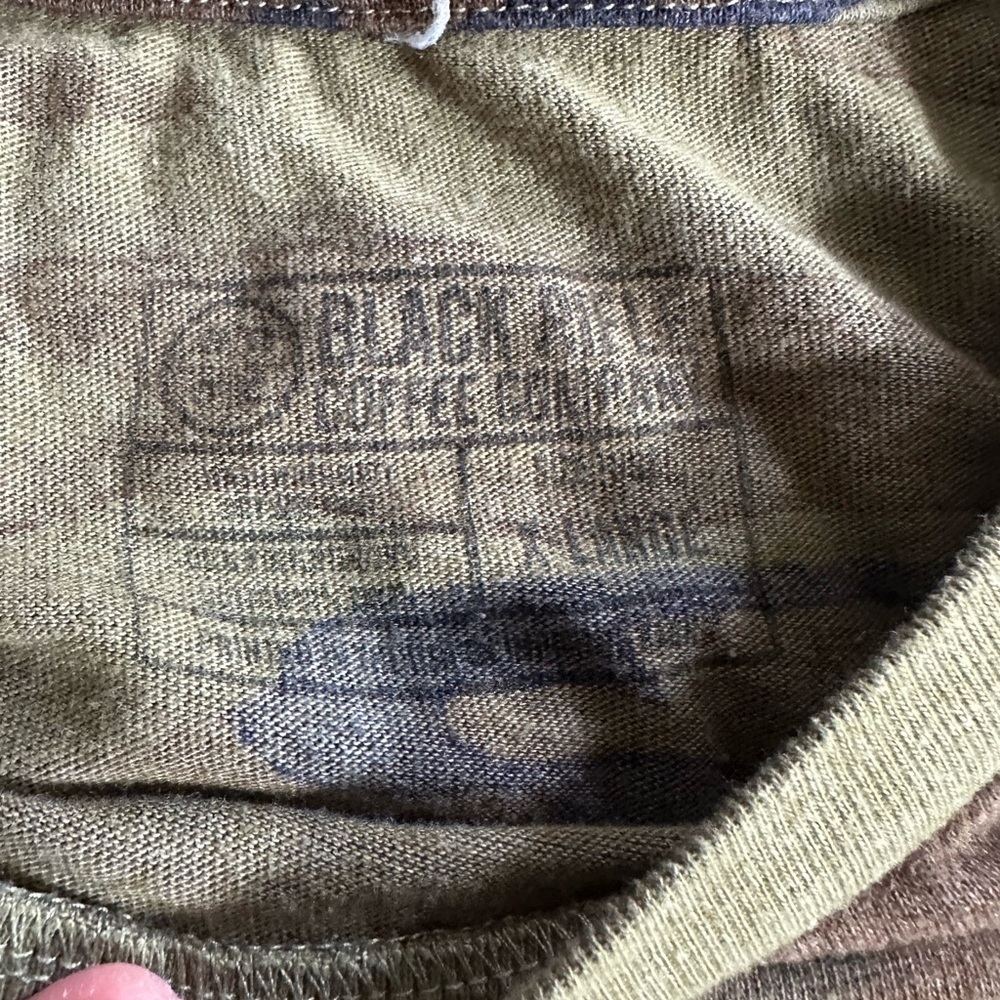 Black Rifle Coffee Woman’s Camouflage Tee with Orange Graphic - Picture 4 of 5